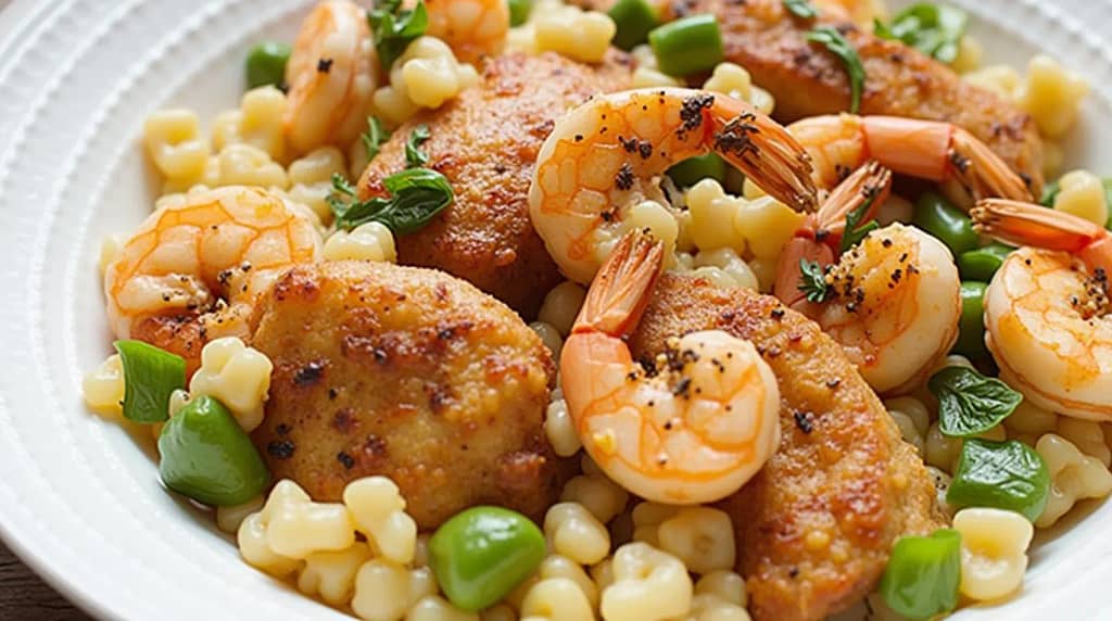 Mediterranean Chicken and Shrimp Skillet Recipe Chicken and Shrimp Dishes 2