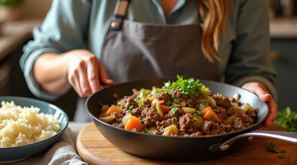 ground beef cabbage skillet
