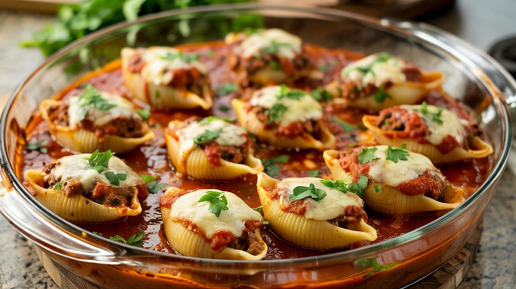Ricotta Beef Stuffed Shells