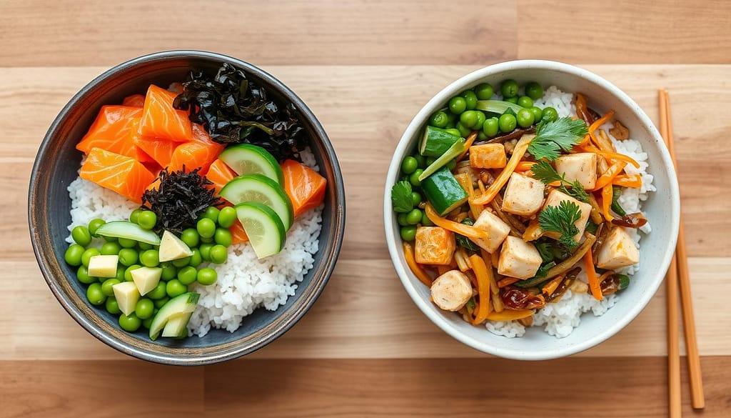 Salmon Poke Bowl Comparison Salmon Poke Bowl Comparison