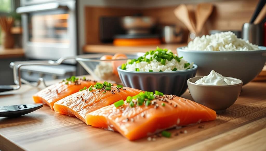 Sushi Salmon Bake Preparation Sushi Salmon Bake Preparation