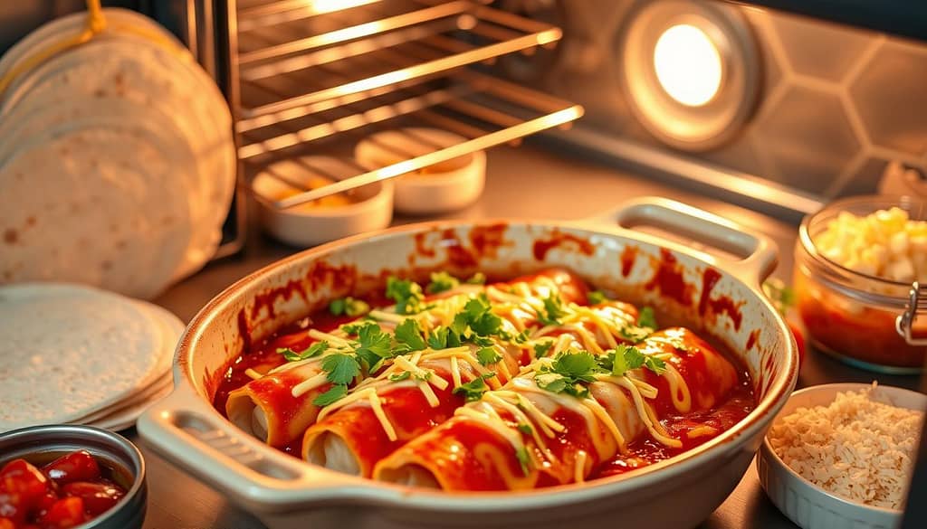 Tex Mex Enchiladas Baking Process Tex Mex Enchiladas Baking Process
