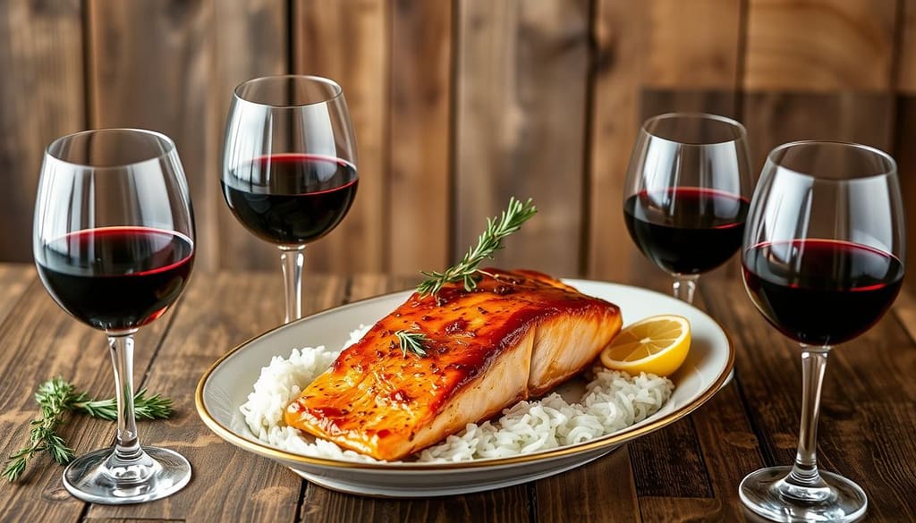 Wine Pairing with Bourbon Salmon Wine Pairing with Bourbon Salmon