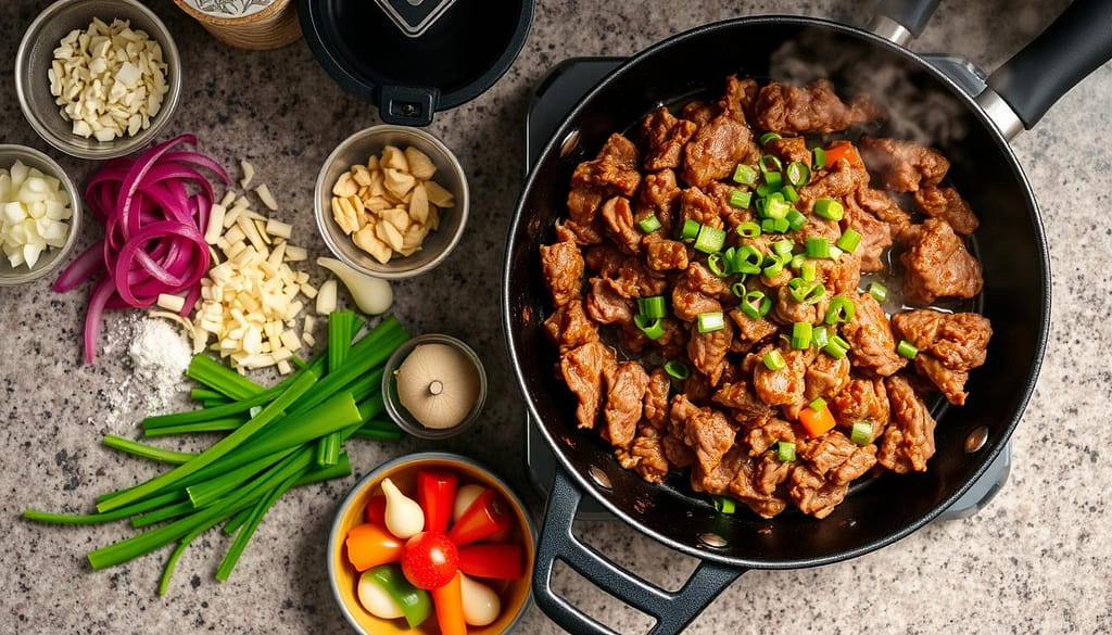 Korean Ground Beef Bulgogi Cooking Process Korean Ground Beef Bulgogi Cooking Process
